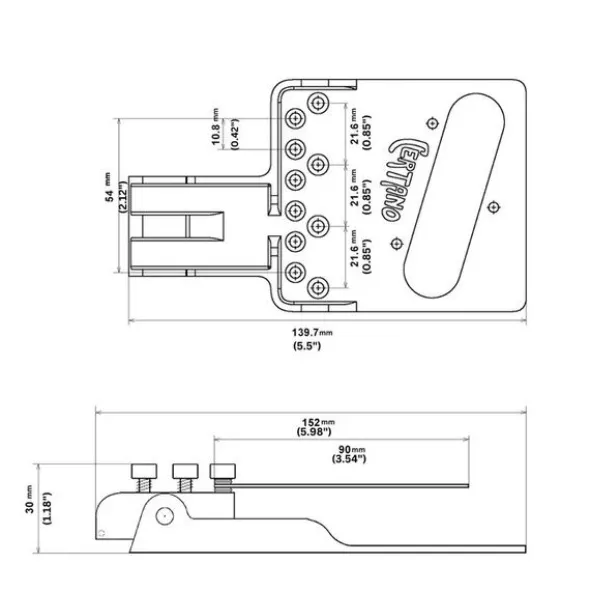 Allparts Certano T-Bender Bridge C