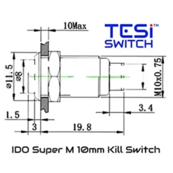 Allparts Momentary Kill Switch 10mm Red