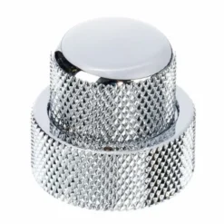 Allparts Stacked Pot Knob Set Chrome
