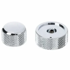Allparts Stacked Pot Knob Set Chrome