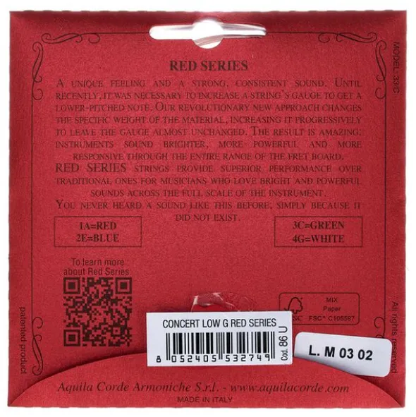 Aquila 86U Red Series Concert Uke Set