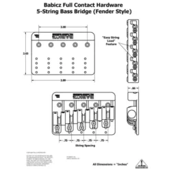 Babicz FCH 5 String Bass Bridge C