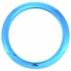 Bass Drum O's 4" Blue Chrome round HCB4