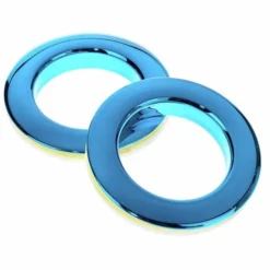 Bass Drum O's 2" Blue chrome round HCB2