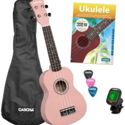 Cascha Soprano Uke Linden Set PNK