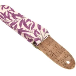 Cascha Ukulele Strap Mauve Leaves Veg