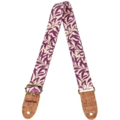 Cascha Ukulele Strap Mauve Leaves Veg
