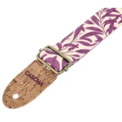 Cascha Ukulele Strap Mauve Leaves Veg