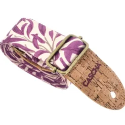 Cascha Ukulele Strap Mauve Leaves Veg