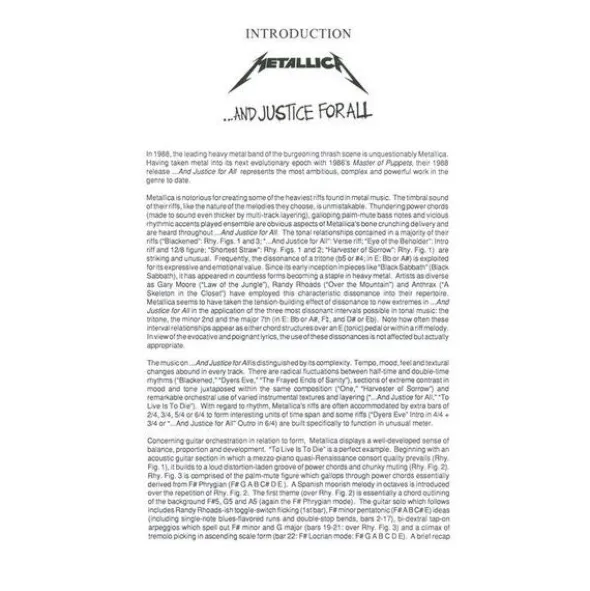 Cherry Lane Music Company Metallica And Justice For All