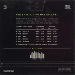 Daddario NYXL45125 Bass Set