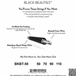 DR Strings Black Beauties BKBT-50