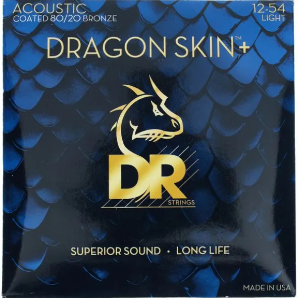 DR Strings Dragon Skin+ DA8-12 Coated