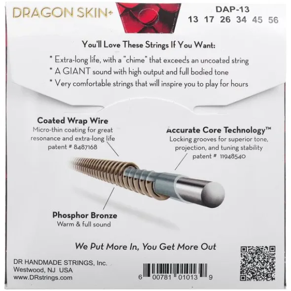 DR Strings Dragon Skin+ DAP-13/56 Coated