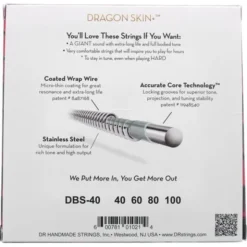 DR Strings Dragon Skin+ DBS-40 Coated