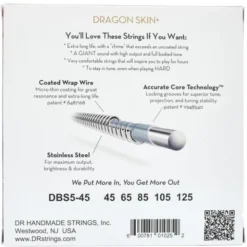 DR Strings Dragon Skin+ DBS5-45 Coated