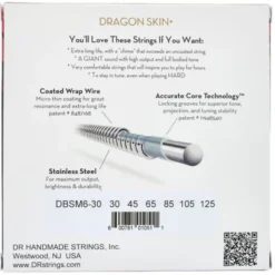 DR Strings Dragon Skin+ DBSM6-30 Coated