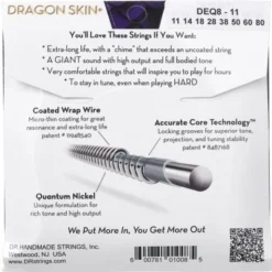 DR Strings Dragon Skin+ DEQ-8/11 Coated