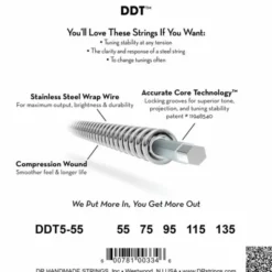 DR Strings Drop-Down Tuning DDT5-55
