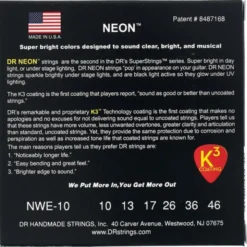 DR Strings Neon White NWE-10