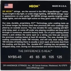 DR Strings Neon Yellow NYB5-45