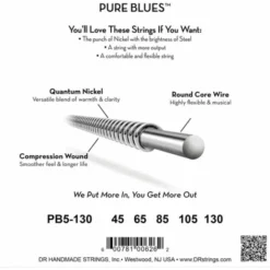 DR Strings Pure Blues PB5-130