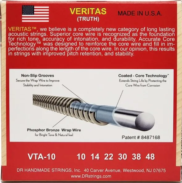 DR Strings Veritas Acoustic VTA-10