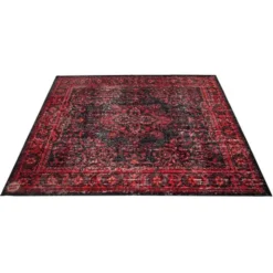 Drum N Base Vintage Drum Rug Black-Red