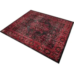 Drum N Base Vintage Drum Rug Black-Red