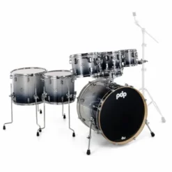 DW PDP CM7 Silver to Black