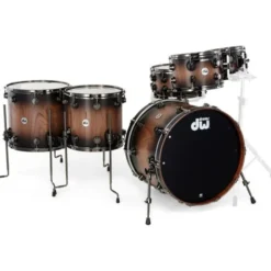 DW Walnut Satin Ebony Burst 6pcs