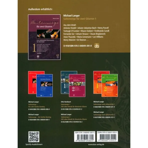 Edition Dux Saitenwege für zwei Gitarren 2