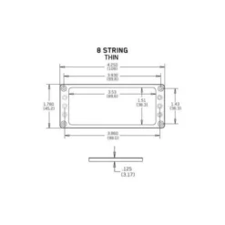 EMG Humbucker Frame Flat 8 Thin BK