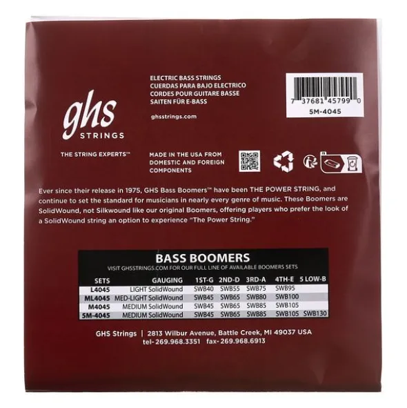 GHS Bass Boomers 5 .045 - .130
