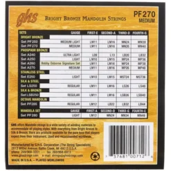 GHS PF270 Mandolin String Set Med.