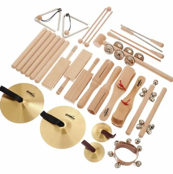 Goldon Percussion Set 4 in Wood Box