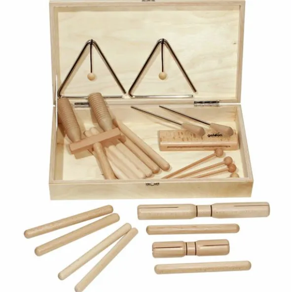 Goldon Percussion Set 1 in Wood Box