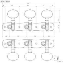 Gotoh 35G1800-2M Classic Tuners G
