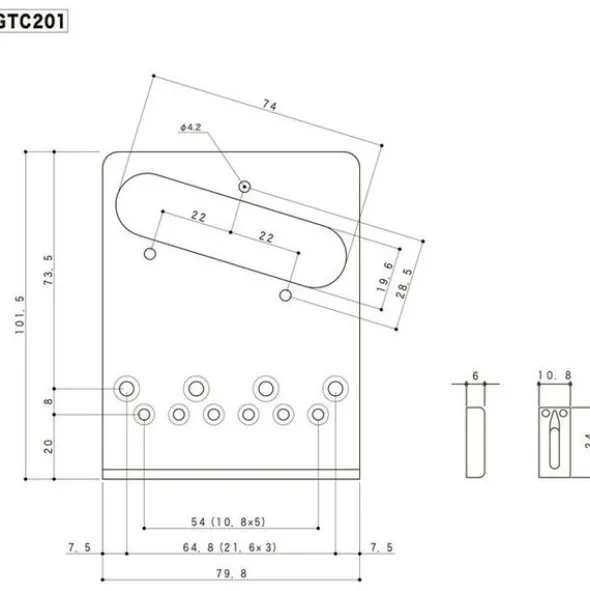 Gotoh GTC 201 T-Style Bridge B