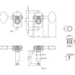 Gotoh SE770-05M 3L/3R C Tuners