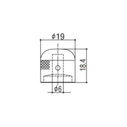 Gotoh VK1-19 Metal Knob Aged Chrome