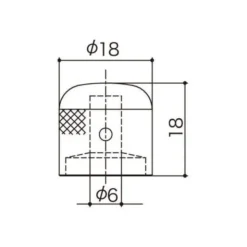 Gotoh VK1-18 Metal Knob Gold