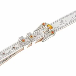 Gretsch Leather Tooled Retro Strap WH