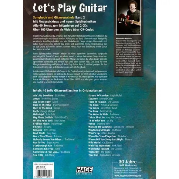 Hage Musikverlag Let's Play Guitar 2