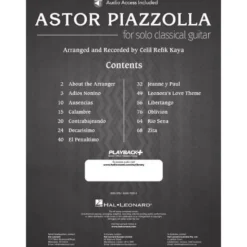 Hal Leonard Astor Piazzolla Guitar