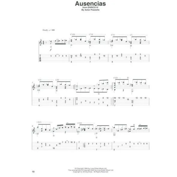 Hal Leonard Astor Piazzolla Guitar