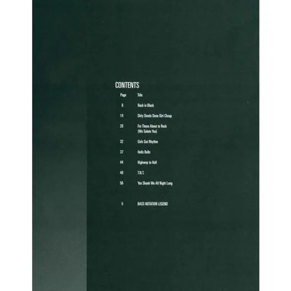 Hal Leonard Bass Play-Along AC/DC