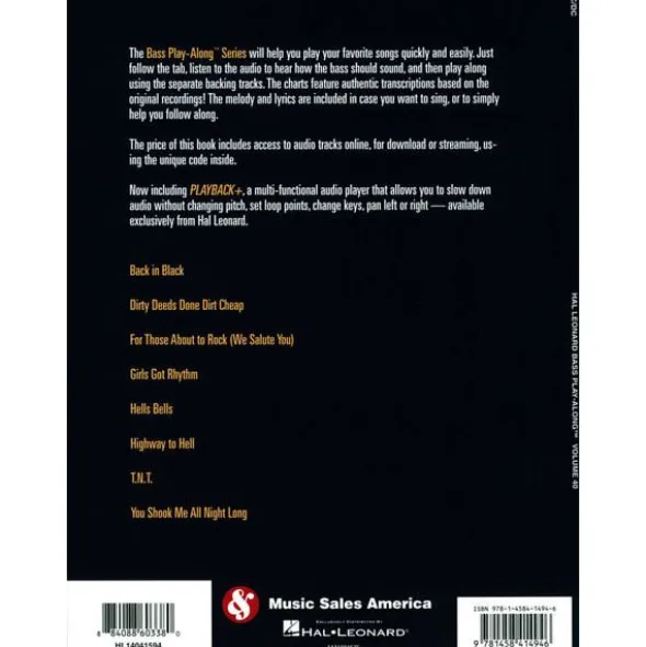 Hal Leonard Bass Play-Along AC/DC