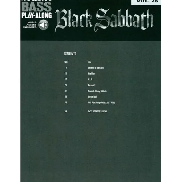 Hal Leonard Bass Play-Along Black Sabbath