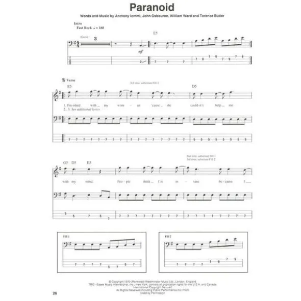 Hal Leonard Bass Play-Along Black Sabbath